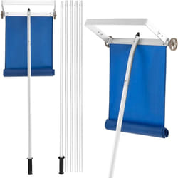 Costway - Râteau à Neige pour Toit avec 4 Tiges d'Extension 151-611 cm, Déneigement de Toit en Aluminium avec Poignée Antidérapante Tête de Coupe
