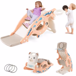 Description générale Le jouet 4 en 1 ultime pour les enfants âgés de 1 à 4 ans, combinant un cheval à bascule, un toboggan et ...