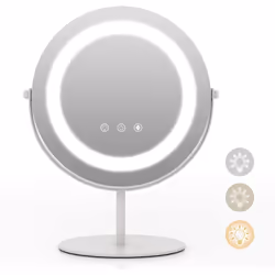À propos de cet article 【Lumières en 3 couleurs】Notre miroir de maquillage LED dispose de 3 modes d'éclairage réglables : bla ...