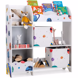 【Aider les enfants à développer de bonnes habitudes d'organisation :】Notre armoire de rangement à trois niveaux crée un espac ...
