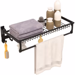 À propos de cet article 【Conception pliable et utilisation polyvalente】Le porte-serviettes présente une conception pliable à  ...