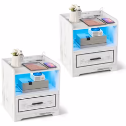 À propos de cet article 【Station de charge au chevet】 1 port USB et 1 port type-C dans la table de chevet vous permet de rech ...