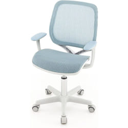 Costway - Chaise de Bureau Pivotante Enfants avec Hauteur Réglable 80-92cm, Siège à roulettes Enfants avec Dossier & Accoudoirs Ergonomique,