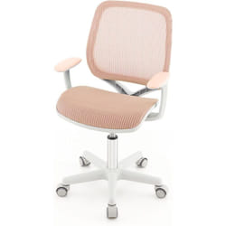 Costway - Chaise de Bureau Pivotante Enfants avec Hauteur Réglable 80-92cm, Siège à roulettes Enfants avec Dossier & Accoudoirs Ergonomique,