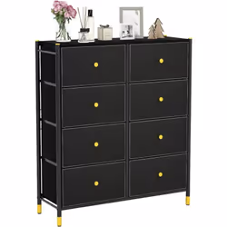 Description générale Cette commode à 8 tiroirs offre un grand espace de rangement, parfaite pour organiser vos vêtements et a ...