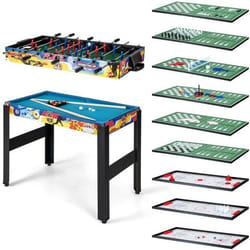 Table de Baby-Foot 12 en 1 - COSTWAY - Dimension 105 x 106 x 905 cm - Matériaux MDF métal plastique