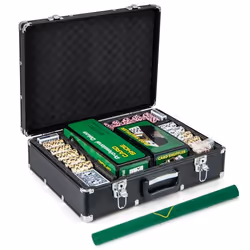 Mallette de Poker - COSTWAY - 600 Jetons + 6 Jeux de 54 Cartes + 5 dés + 3 Dealer Croupiers et Mélangeur de Cartes Feutre de  ...