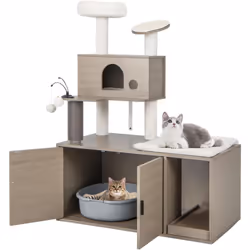 Caractéristiques : Grandes toilettes cachées assureront l'intimité de vos amis félins Auto-toiletteur pour chat les aide à br ...