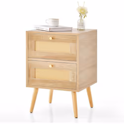À propos de cet article 【Design cannage】Apportez le charme bohème dans votre chambre avec notre table de nuit en rotin fineme ...