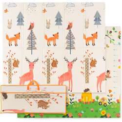 【Conception réversible】Ce tapis de sol offre un espace extra large pour que bébé puisse ramper, jouer et se reposer. Les alph ...
