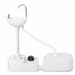 COSTWAY Évier à Main Portable à Roulette-Réservoir dEau 17 L-Distributeur de Savon Liquide 3L-Pompe à