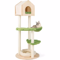 Caractéristiques : Grand condo pour chat avec tissu sergé respirant Hamac confortable adapté aux félins pour faire la sieste  ...