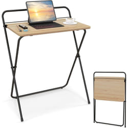 Costway - Petit Bureau Pliable 60 x 40 cm, Bureau d'Ordinateur Pliable, Support pour Tablette ou Livres, Table pour Petits Espaces, Aucun Assemblage