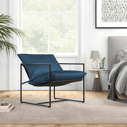 Costway - Lot de 2 Fauteuils de Salon, Fauteuil d'Appoint avec Cadre en Métal et Coussin Épais, Fauteuil Relaxant Moderne et Simple, pour Chambre,