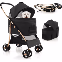 À propos de cet article 【Poussette Polyvalente et Pliante 3 en 1】Plus qu'une poussette pour animaux de compagnie, elle peut é ...