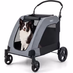 À propos de cet article 【Accès Facile et Excellente Ventilation】La grande poussette pour chien est conçue avec une lucarne re ...