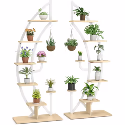 Caractéristiques : Étagère à 7 niveaux offre suffisamment d'espace pour exposer des plantes en pot Structure en échelle aide  ...