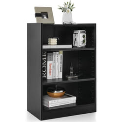 Costway - Bibliothèque, Étagère de Rangement Scandinave, Hauteurs Réglable 18 Positions, Dispositif Anti-Renversement,Meuble Cube pour Bureau, Salon,