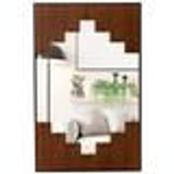 COSTWAY Miroir Mural Rectangulaire -95x60CM -Cadre en Métal Rivet en Métal+Décorations Forme de Touches de Piano -Miroir Décoration