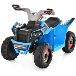 COSTWAY 6V Quad Électrique Enfants avec Interrupteur & Pédale, Voiture Électrique avec 4 Roues Antidérapantes & Grand Siège, Charge 30kg pour Enfants