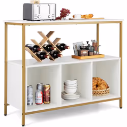 À propos de cet article 【Espace de rangement ouvert: 】Le buffet cuisine intègre un large plateau, une étagère ouverte et 3 co ...
