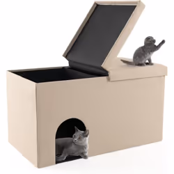 Caractéristiques : Tapis de litière pour chat à 2 couches avec design en nid d'abeille Banc rembourré est confortable avec un ...