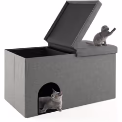 Description générale Le banc pour bac à litière pour chat est un meuble pratique et élégant qui offre un abri confortable pou ...