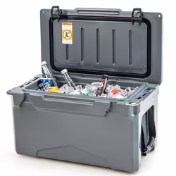 COSTWAY Glacière Portable 28L-Isolation Inégalée-Froid 5 à 7 Jours-Poignée en Nylon-Porte-gobelet-Règle-Ouvre-bouteille-Charb ...