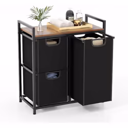 【39 L + 2 x 18 L】Ce panier à linge comprend 3 sacs (1 x 39 L + 2 x 18 L), offrant beaucoup d'espace pour ranger les vêtements ...