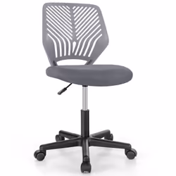 COSTWAY Chaise de Bureau Ergonomique en Maille Hauteur du Siège Réglable 41-53 cm pour Enfant Adolescent Adulte Gris