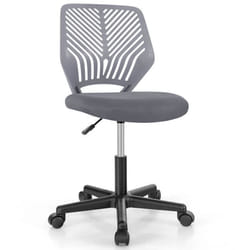 COSTWAY Chaise de Bureau Ergonomique en Maille Hauteur du Siège Réglable 41-53 cm pour Enfant Adolescent Adulte Gris