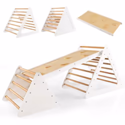 À propos de cet article 【Triangle d'escalade 3-en-1 :】Le jouet d'escalade comprend 2 échelles triangulaires et 1 rampe d'esca ...