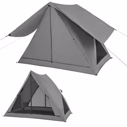 COSTWAY Tente de Camping Instantanée 2-3 Personnes-Transparente Unidirectionnelle à 360°-Double Toit-Polyester Imperméable-2  ...