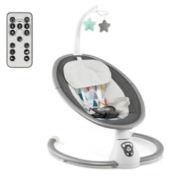 COSTWAY Transat Electrique Bébé-5 Modes de Balancement-3 Minuterie Intelligente-12 Mélodies-Arche Jeux-Oreiller Amovible-6 Mois-Gris
