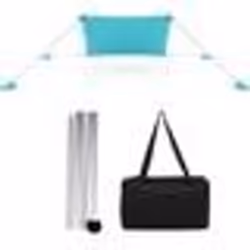 COSTWAY Tente de Plage 4 Personnes 3 x 3M-Anti UV UPF50+-Sac de Transport Portable-4 Sacs pour Sable-Piquets de Sol-2 Poteaux ...