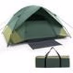 COSTWAY Tente de Camping Portable 2 Personnes 216 x 156 x 116 cm-Tapis de Sol-Double Toit Amovible-Polyester Imperméable-2 Fe ...