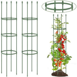 COSTWAY Lot de 2 Treillis Obélisque de Jardin Hauteur Réglable Support Arche de Jardin 2 en 1 pour Plantes Grimpantes en Métal
