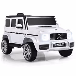 COSTWAY Mercedes-Benz G63 Voiture Électrique 12 V pour Enfants 2 Moteurs Vitesse Max 5 km-h Télécommande Lumières LED MP3 Bla ...