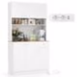 COSTWAY Buffet de Cuisine avec Prises Ports USB Étagères Réglables à 3 Positions et Kits Anti-Basculement 100 x 40 x 181 CM