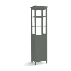 Costway - Meuble Colonne de Salle de Bain, Armoire Haute, Meuble de Rangement sur Pieds avec Un Grand Placard et 3 Compartiments Ouverts, Étagère