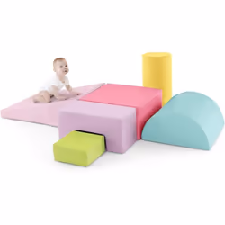 Caractéristiques : 6 blocs de jeu de différentes formes et couleurs vives pour s'amuser Housse en PU anti-transpiration et im ...