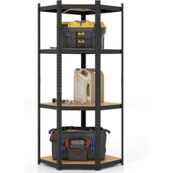 Costway - tagère d'angle à 4 Niveaux, Étagère de Rangement d'Atelier Réglable, Charge Totale 720 kg, Étagère Métallique Robuste, pour Garage, Bureau,