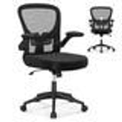 Chaise de Bureau Pivotante Ergonomique COSTWAY - Soutien Lombaire Réglable - Dossier Basculant 90°-120°