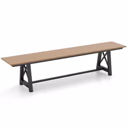 COSTWAY Banc dExtérieur pour 3 - 4 Personnes Cadre en Métal Charge 500 kg Banc de Jardin de 183 cm pour Porche Terrasse Parc