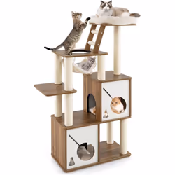 Description générale Offrez à vos chats un espace de jeu et de repos idéal avec cet arbre à chat. Conçu pour stimuler leur ac ...
