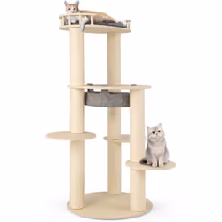Caractéristiques : Perchoir avec rebord en bois massif donnera à vos chats un sentiment de sécurité Hamac en tissu non tissé  ...