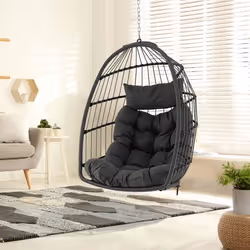 Chaise Hamac Pliante COSTWAY - Gris - Charge 150 kg - Intérieur Extérieur