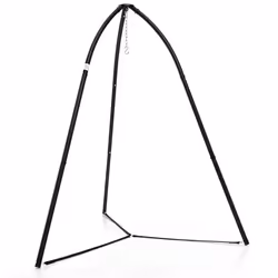 COSTWAY Support de Chaise Hamac Suspendu Support de Chaise Trépied Pivotant Chaîne Suspension Charge 200 kg Intérieur-Extérie ...