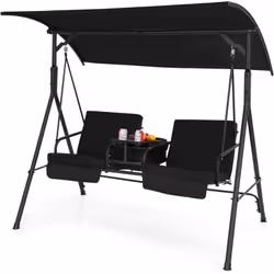 【Balancelle pour 2 Personnes avec Coussins】La conception à double peut accueillir 2 personnespour se balancer ensemble pour d ...