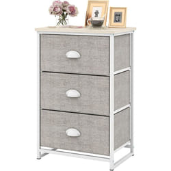Costway - Commode Tiroirs en Tissu, Commode Chambre Adulte, Cadre en Métal, Tiroir Pliable, Poignées de Coquille, Meuble Tiroir Rangement pour